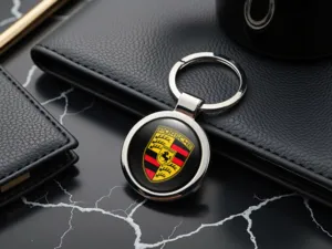 Porsche Anelli Chiave su Misura Metallo Durevole con Logo